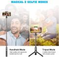 Wireless R1 Bluetooth Selfie Stick Remote Included, Hold up stand Selfie Stick. 