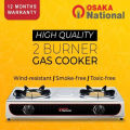 Double Burner Gas Cooker Silver & Cosmo Burner (OSAKA NATIONAL / WAZUKA /NEXON/AMILEX ). 