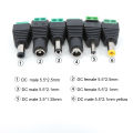 1/5pcs DC male female jack cctv cable Connector 5.5 x 2.1MM 5.5*2.5MM 3.5*1.35MM Power plug terminal Adapter for ip camera A07. 