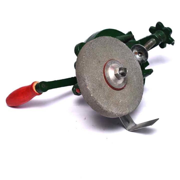 Manual Hand Grinder Polishing Machine for Household Scissor Knife Blade Grinding with Grinding Wheel - 5"