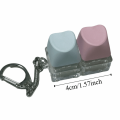 New 2Keys Keycap Pinch Toy Finger Keyboard DIY Fidget Keychain Mechanical Relief Stress Button Keycap. 