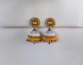 Silk Thread Earrings Double Layer Double Colour. 