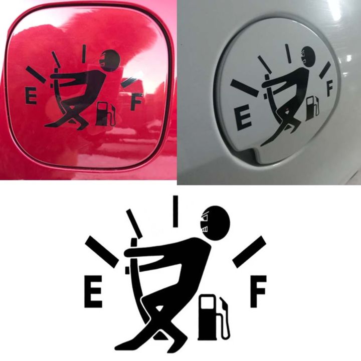 Car Stickers 12.7CM*9.2CM High Gas Consumption Decal Fuel Gage Empty Stickers Funny