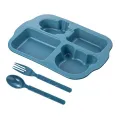 Divided Plates with Dividers, 4 Divided Children's Plates with Dividers, 5 Compartments, Reusable Dinner Plates, Children's Plates Divided for Adults Children (4 Dark Colours). 