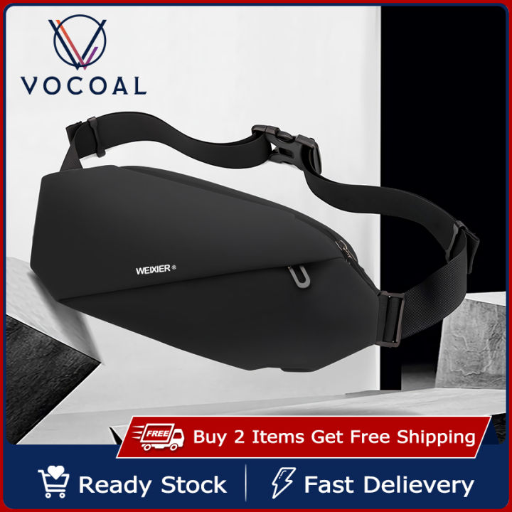 Vocoal Sport Waist Pouch Bag Men Cross Body Bag Zipper Chest Bags Women Phone Waist High Capacity Bag Water Resistant Adjustable Waist Pack for Travel Outdoor