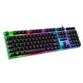 RGB Gaming Keyboard R260 Suspension 7 Colorful Backlight 104 Keys USB Wired Gamming Keyboard. 