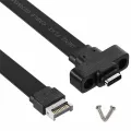 USB 3.1 Front Panel Type E Male To USB-C Type C Expansion Cable Computer Motherboard Connector Wire Cord Line, 80Cm. 