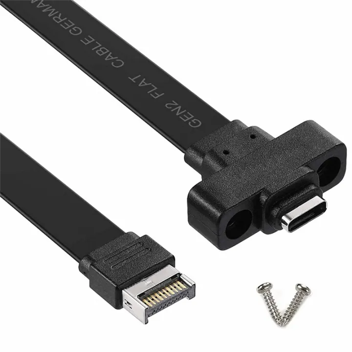 USB%203.1%20Front%20Panel%20Type%20E%20Male%20To%20USB-C%20Type%20C%20Expansion%20Cable%20Computer%20Motherboard%20Connector%20Wire%20Cord%20Line,%2030Cm%20-%20Image%204