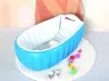 Baby Inflatable Bathtub Intime Children Anti-slippery Swimming Pool Foldable Travel Air Shower Basin Seat Baths Big Size(For 0-3 Years) With Air Pump. 