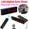 Gym Timer Meter Clock Wall Mounted LED Digital Rewind Sticky Hook Remote Control for Kitchen Timer Sports Stopwatch. 