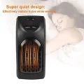 Electric Round Heater Fan Air Warmer 400 Watts Handy Room Heate with Remote Control,The Wall Outlet Space Heater Blower Adjustable Timer Digital Display for Office/Camper. 