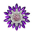 Women Fashion Flower Brooch Crystal Rhinestone Jewelry for Wedding Party Gift. 