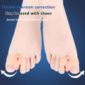 2PCS Silicone Gel Double Ring Thumb Corrector Bunion Foot Toe Hallux Valgus Protector Separator Finger Straightener Adjuster. 