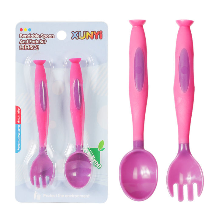 Baby%20Spoon%20Baby%20Eat%20Learning%20Training%20Twist%20Spoon%20and%20Fork%20Set%20Newborn%20Baby%20Child%20Tableware%20Solid%20Food%20Bowl%20Curved%20Spoon%20-%20Image%208
