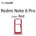 Sim Card Tray Socket Slot Reader Adapter Parts for XiaoMi Redmi 6 Note 6 Pro Micro SD Card Holder Connector Container. 