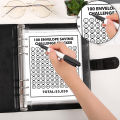 Zishfas 100 Day Challenge 100 Day Money Saving Challenge Binder Kit Planner Notebook Set for Transparent Cash Envelopes. 