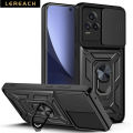 Lereach For VIVO V21E Armori Phone Case Camera Armor Protection TPU+PC Hard Ring Car Ring Bracket Shockproof Back Cover. 