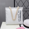 College Artistic Canvas Schoolgirl's Schoolbag Shoulder Hemp Rope Soft Girl Handbag Korean Canvas Bag Tote Bag Big Bag. 