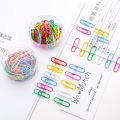 50pcs/box Rainbow Colored Paper Clip Metal Clips Memo Clip Bookmarks. 
