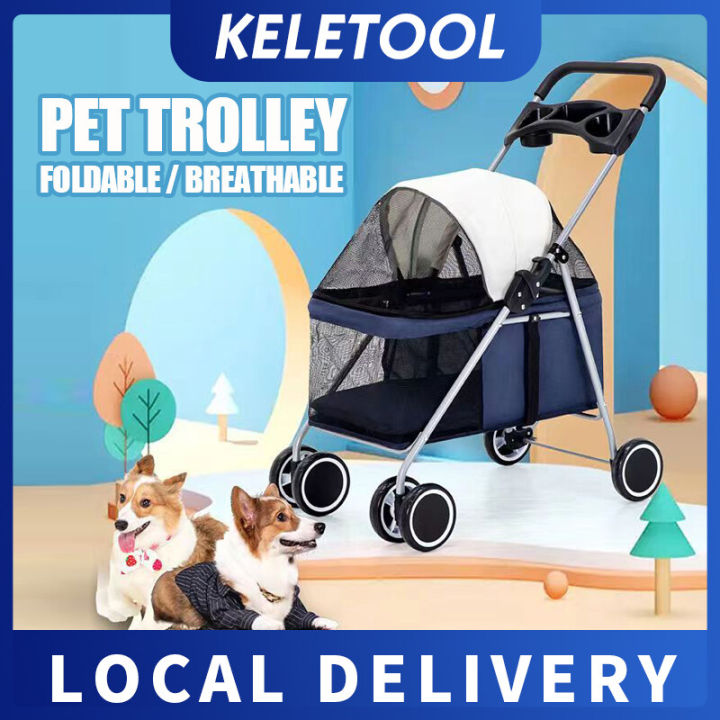 Pet Trolley / Pets Stroller / Cat Stroller Dog StrollerPet Foldable Trolley pet Stroller Puppy stroller Cat stroller car