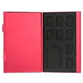 2X 12in 1 Aluminum Storage Box Bag Memory Card Case Holder Wallet for 4 x SD Micro-SD SDHC SDXC MMC 8 x TF SIM Card. 