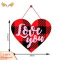 SuperRide Valentine Day Door Decoration Valentine's Day Door Sign Romantic Front Door Hanging Ornament with Red Heart Pattern Happy Valentine's Day Letter Printed Wall Wreath Decor 14 February Decoration Love. 