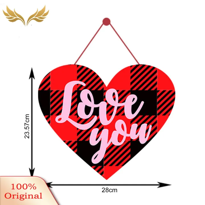 SuperRide%20Valentine%20Day%20Door%20Decoration%20Valentine's%20Day%20Door%20Sign%20Romantic%20Front%20Door%20Hanging%20Ornament%20with%20Red%20Heart%20Pattern%20Happy%20Valentine's%20Day%20Letter%20Printed%20Wall%20Wreath%20Decor%2014%20February%20Decoration%20Love%20-%20Image%202