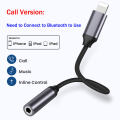 BlueWow Lightning to 3.5mm Jack AUX Phone Cable for iphone 11 pro max 3.5mm Lightning Headphones Audio Adapter Splitter for iphone 09UL. 