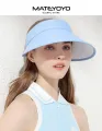 MATEYOYO Foldable Wide Large Brim Sun Hats Summer Beach Bucket Hats for Women Empty Top Visors Cap Outdoor Sport UV Protection Female Cap. 