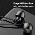 Universal In-ear 3.5 mm Wired Noise Reduction Sleep Earphones Soft Silicone Soundproof Headphone With Mircophone Wired Headset. 