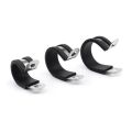 Creative Metal Wiring Hose Clamp R-type Durable Rubber Lined Clips Useful Mounting Fix Bracket Hardware Electrical Fittings. 