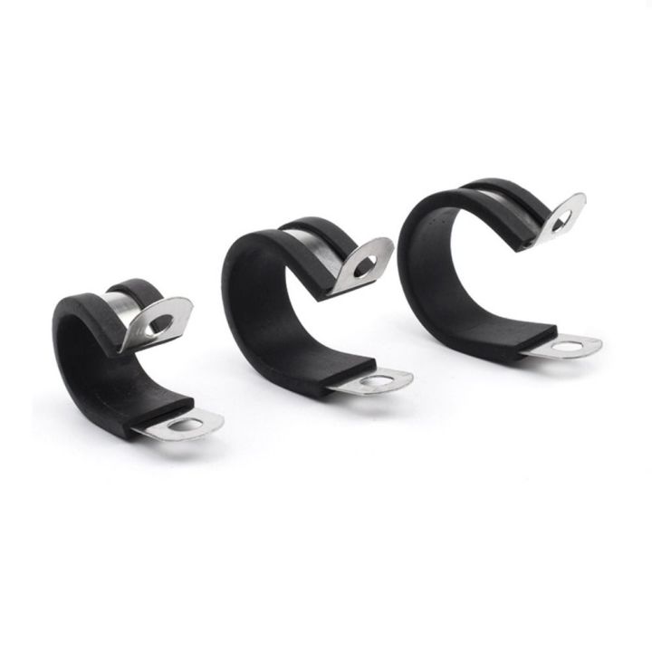 Creative%20Metal%20Wiring%20Hose%20Clamp%20R-type%20Durable%20Rubber%20Lined%20Clips%20Useful%20Mounting%20Fix%20Bracket%20Hardware%20Electrical%20Fittings%20-%20Image%202
