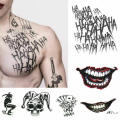 Waterproof Temporary tattoos Unique Colorful Long lasting Suicide Squad costume Fancy dress Batman for Halloween parties. 