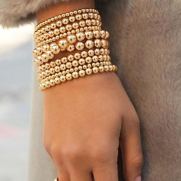 4pcs Gold Bracelet Alloy Bracelet Fashion Bracelet Set