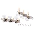 Classical Guitar Tuner Tuning Keys Pegs Machine Heads Complete Set Chrome. 