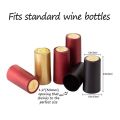 100Pcs Heat Shrink Wrap PVC Heat Shrinkable Cap Straight Mouth Red Shrink Film Wrap Tear Tab Bottle Cap Straight Mouth Bottle. 