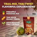 Halabi - Thai Mix  - Healthy Baked Snacks - Mixed Nuts - Peanuts, Almonds, Cashews, Pistachios, Hazelnuts, Macadamia, Corns - Resealable Bag - 175g. 