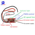 Diymore 4 Wire Pwm Pc Cpu Fan Temperature Speed Controller Governor Automatic Shutdown Module With Sensor Probe Dc 12v. 