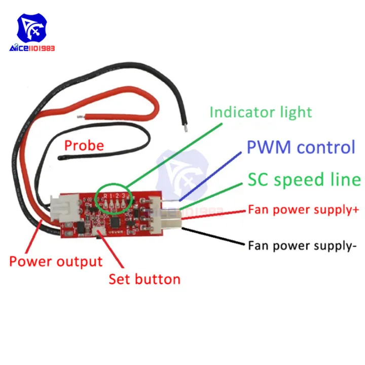 Diymore%204%20Wire%20Pwm%20Pc%20Cpu%20Fan%20Temperature%20Speed%20Controller%20Governor%20Automatic%20Shutdown%20Module%20With%20Sensor%20Probe%20Dc%2012v%20-%20Image%205