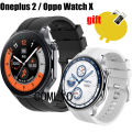 3in1 for Oneplus watch 2 / OPPO Watch X Strap Smartwatch Band Belt Silicone women men Bracelet Screen Protector Film. 