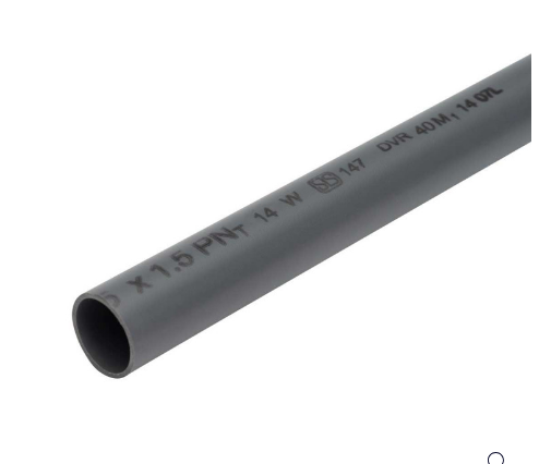 S-Lon uPVC Pipes - PNT 14 1/2 inch Gray 13 Feet PE (Plain Ended)