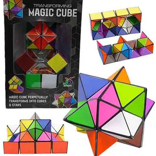 Transforming Magic Rubik Cube Perpetually Transforms Into Cubes & Stars ...