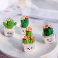 1/4PCS Creative Resin Simulation Cactus Ornament Cute Interior Bedroom Office Desktop Decorations Birthday Gift. 