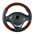 Wheel Cover Uni-versal Braided 38Cm Wood Grain Steering Cover Sports Steering Leather Automotive Hub Wheel Case. 