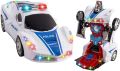 2-In-1 Robot Toy Police Car Transformer Robot With Lights And Sounds. 