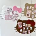 New 60x40cm Kitty Felt Board DIY Display Pictures Felt Photo Board Notices Postcard Felt Message Boards Background Walls. 