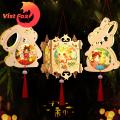 Chinese Style Lantern Festival Lantern Mid-autumn Cute Rabbit Moon Star Mooncake Handmade Holiday Decoration Portable Chinese Style Glowing Paper Lantern Children Diy Handcrafts Gift. 