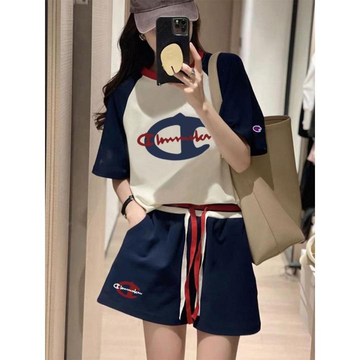 Simple%20Cute%20Suit%20for%20Women%20Trendy%20Summer%20Loose%20Western%20Style%20CasualTT-shirt+Shorts%20Fashion%20Sportswear%20Two-Piece%20Set%20-%20Image%205