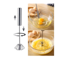 Egg Whisk, Stainless Steel Hand Push Whisk Blender for Home Egg Beater Milk Hand Push Mixer Stirrer - Kitchen Utensil for Blending, Whisking, Beating Stirring-Egg beater. 