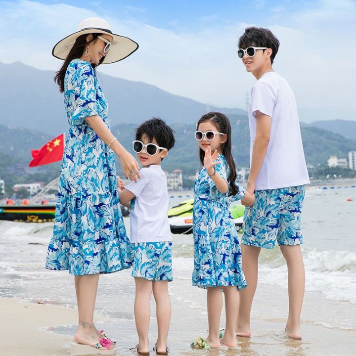 Seaside%20Mother-Daughter%20Matching%20Outfit%20Summer%20Travel%20Parent-Child%20Outfit%20a%20Family%20of%20Three%20Four%20Beach%20Mother-Daughter%20Dress%20Vacation%20Father-Child%20Suit%20-%20Image%205